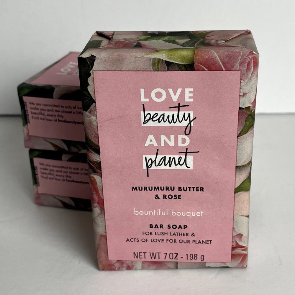 Love Beauty and Planet Murumuru Butter & Rose Bar Soap 3 Bars DISCONTINUED